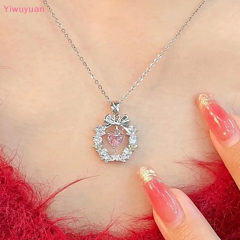 < Yiwuyuan > Vòng cổ Vòng Hoa Đính Đá Zircon Màu Bạc Đơn Giản Phong Cách Hàn Quốc Cho Nữ Mới