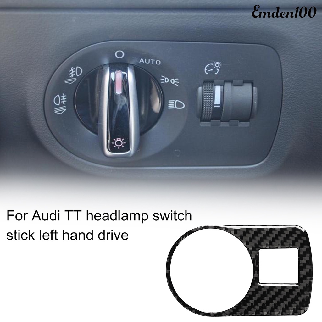 Miếng Dán Công Tắc Đèn Pha Trái / Phải Màu Đen Chống Bụi Cho Audi 2008-2014 TT 8n 8J MK123 TTRS