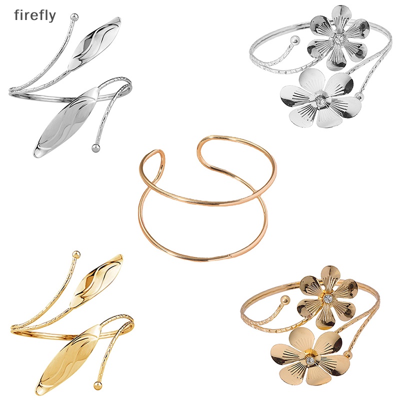 [firefly] Vòng Đeo Bắp Tay Dạng Chuỗi Xích Bằng Kim Loại Rỗng Họa Tiết Hình Học Khoét Rỗng Kiểu Bohemian