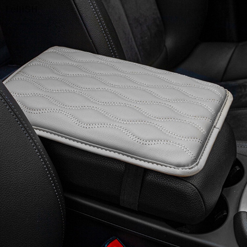 Đệm Da PU Lót Hộp Tỳ Tay Xe Hơi Thêu Họa Tiết Sóng Biển Thông Dụng Hỗ Trợ Tay Vịn 439br