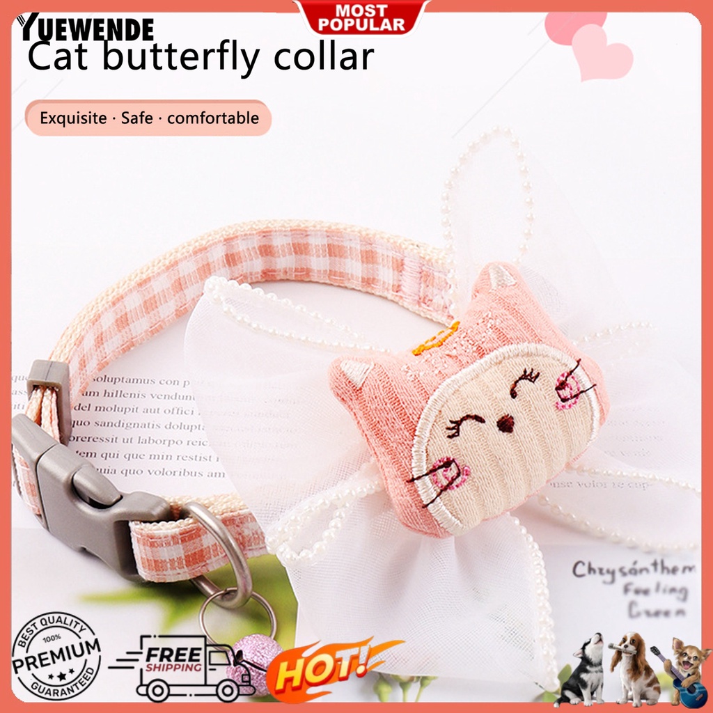Yếm Đeo Cổ YQ.E Bằng Polyester Thiết Kế Nơ Xinh Xắn Tiện Dụng Cho Thú Cưng
