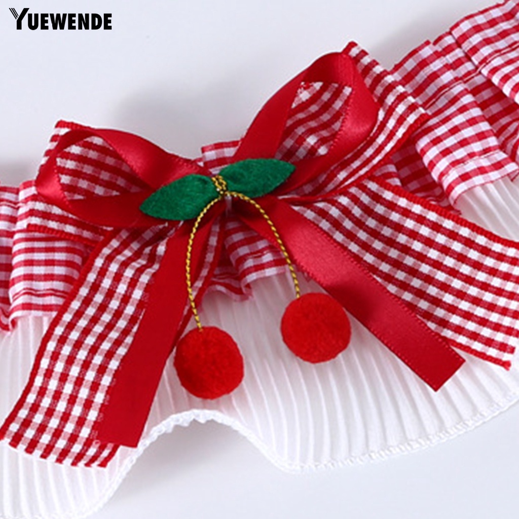 Vòng Đeo Cổ YQ.E Viền Ren Thắt Nơ Xinh Xắn Cho Thú Cưng