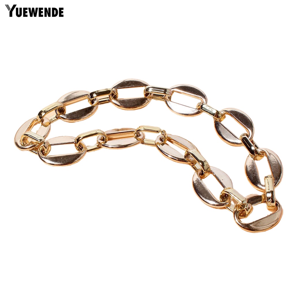 Yq.e Vòng Cổ Kim Loại Dạng Xích Hình Học Màu Vàng Kim Cho Thú Cưng Bull Pháp