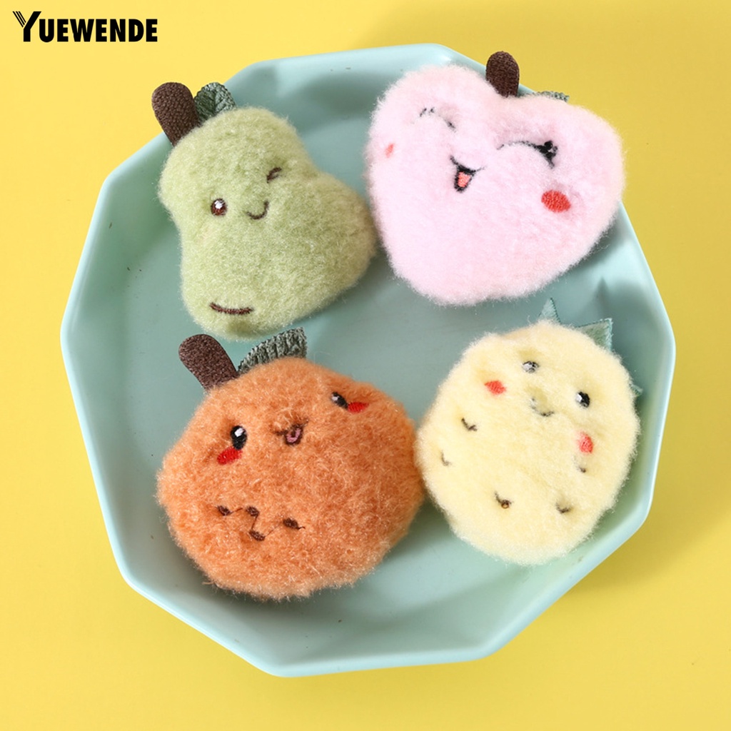 Yq.e Set 4 Đồ Chơi Thú Nhồi Bông Hình Trái Cây Có Chuông Chống Phai Đa Năng Quyến Rũ Cho Mèo Cưng