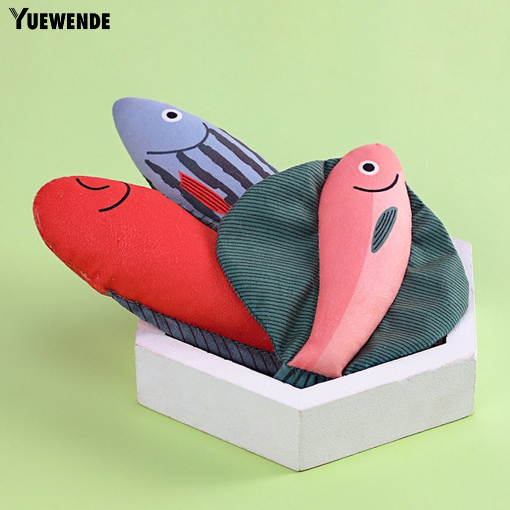 Đồ Chơi Chú Cá Bằng Polyester Màu Sắc Tươi Sáng Có Âm Thanh Vui Nhộn Cho Mèo Cưng