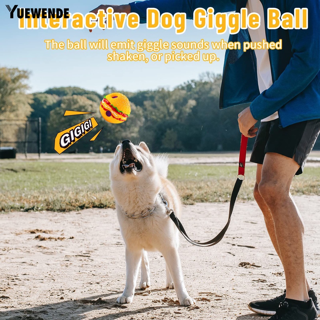 Quả Bóng Đồ Chơi Hình Bánh Burger Phát Ra Âm Thanh Vui Nhộn Cho Thú Cưng