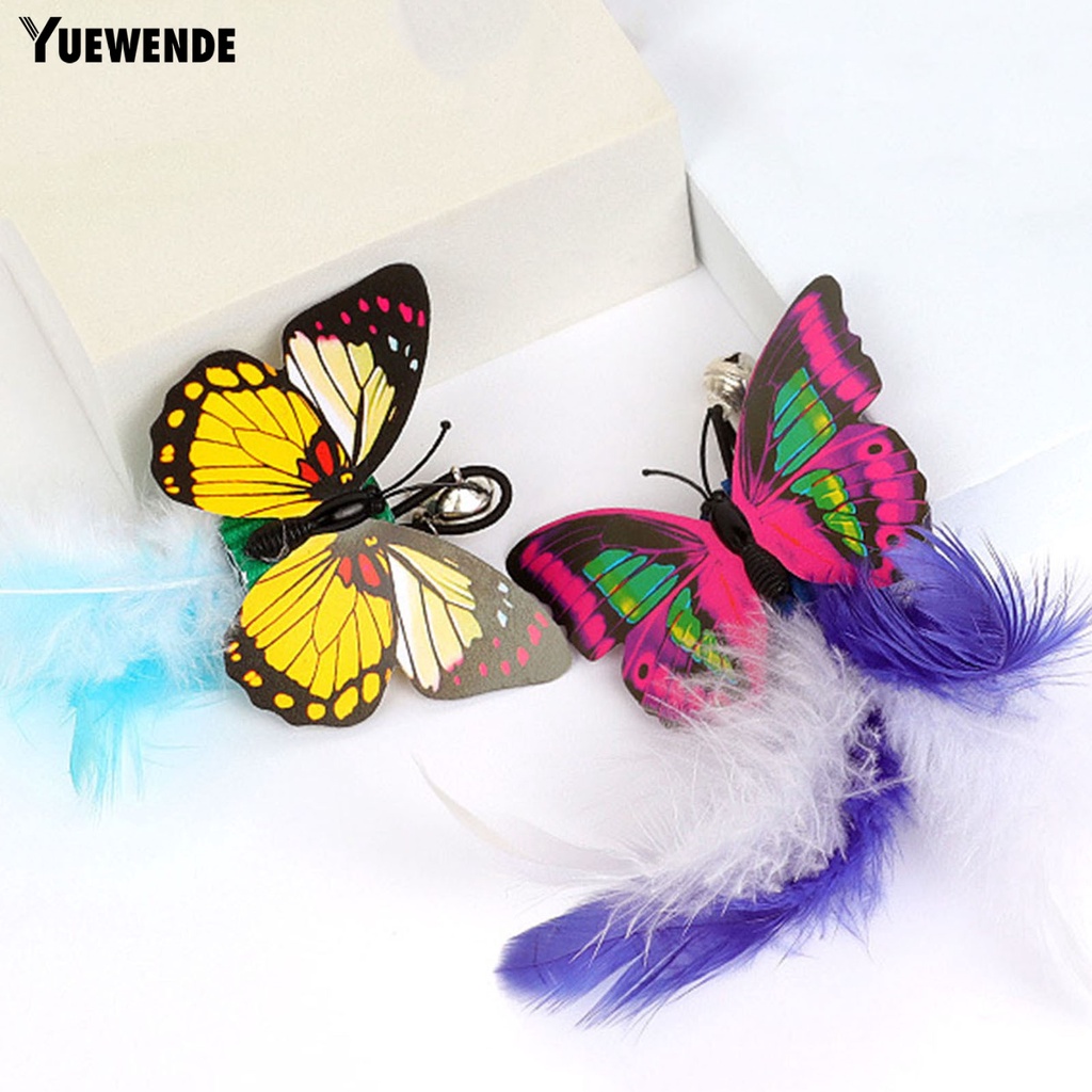 Đồ Chơi Tương Tác Giải Tỏa Căng Thẳng Hình Bướm Gắn Lông Vũ Cho Mèo Cưng