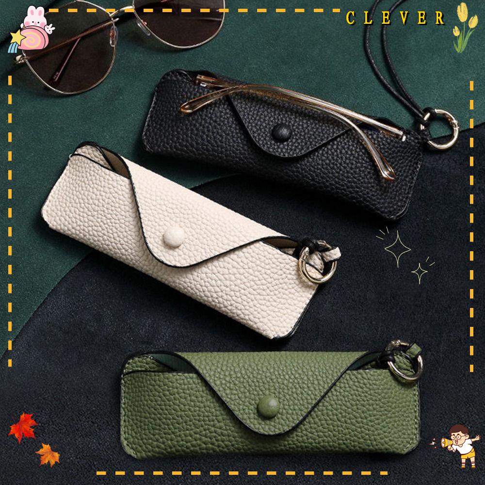 Túi Đựng Mắt Kính Bằng Da PU Có Dây Đeo Phong Cách Retro