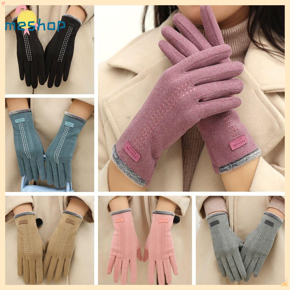 Găng Tay Nhung Dày Dặn Có Thể Sử Dụng Màn Hình Cảm Ứ