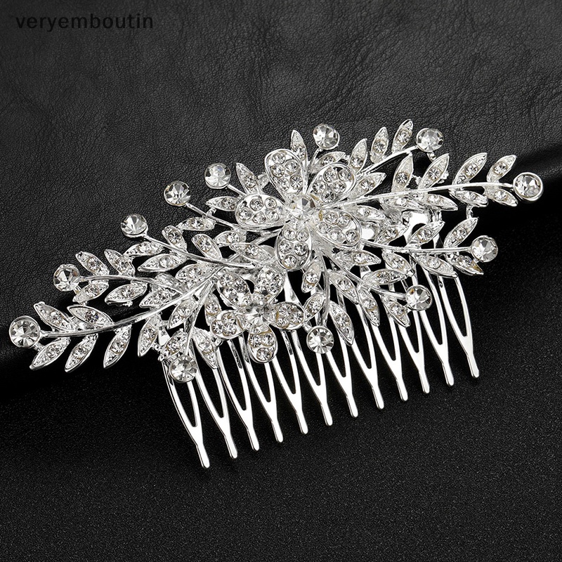 Lược Cài Tóc Đính Đá Pha Lê Dành Cho Cô Dâu