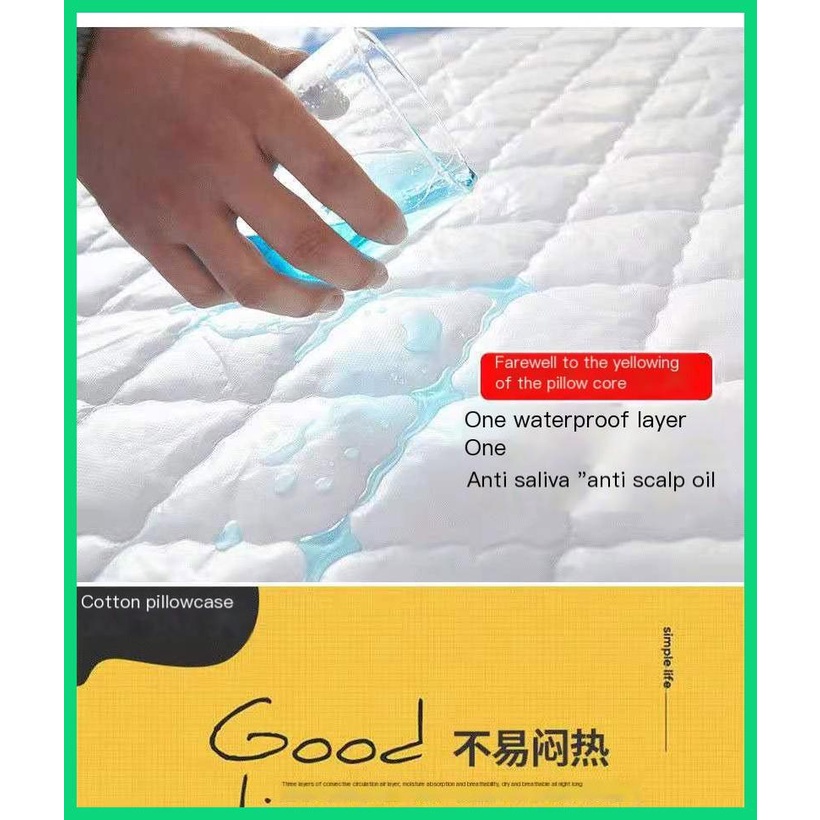 Vỏ Gối cotton Mỏng Mềm Thoáng Khí Chống Nước Chống Ăn Mòn Kích Thước 48x74cm Thân Thiện Với Làn Da