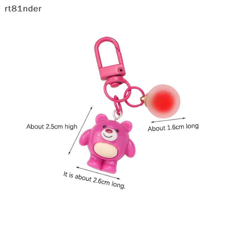 Rt Móc Khóa Quả Cầu Nhựa Resin Hình Búp Bê 3D Nhiều Màu Dễ Thương