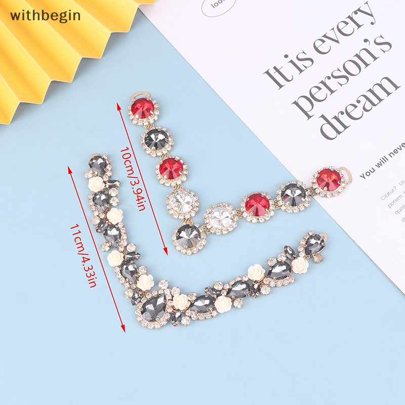 1 Khóa Dây Xích Đính Đá Thủ Công Trang Trí Giày Sandal / Bikini DIY