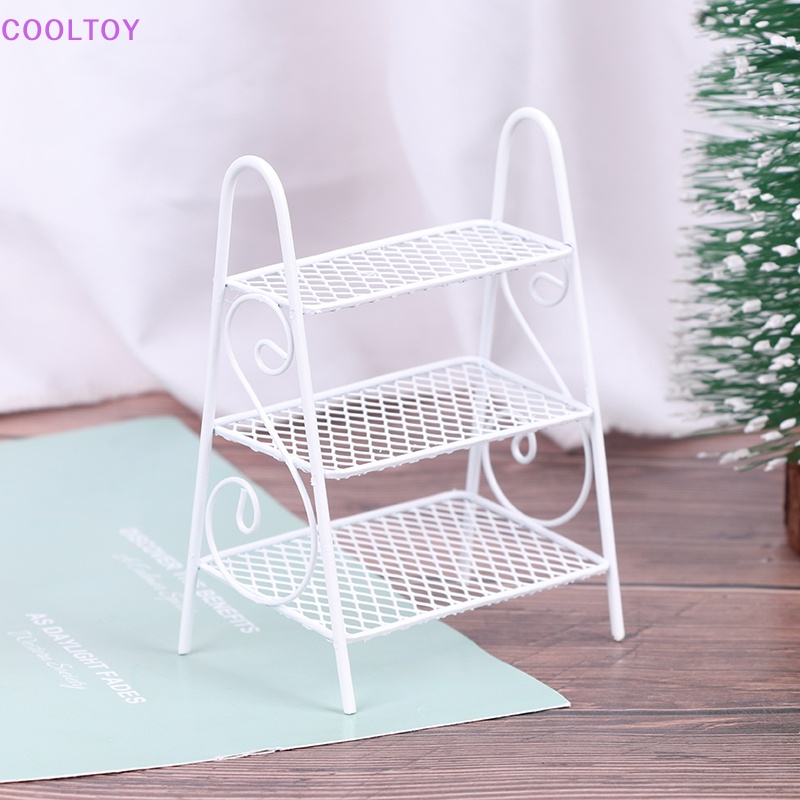 1 Mô Hình Kệ Sắt Mini Có Giá Đỡ Trang Trí Nhà Búp Bê Tỉ Lệ 1: 12