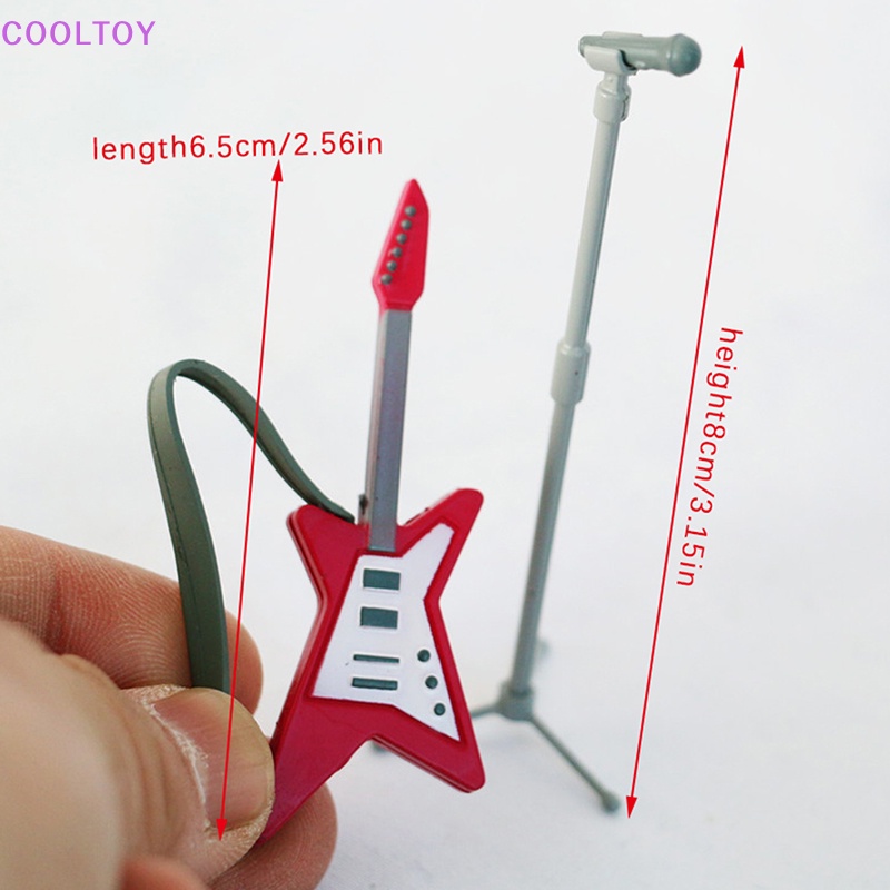 Mô Hình Đàn Guitar Tỉ Lệ 1 / 12 Trang Trí Nhà Búp Bê