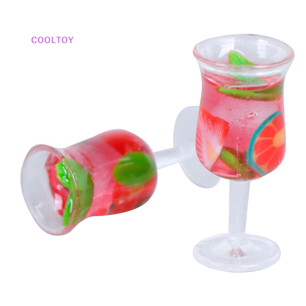 Set 2 Ly Rượu Mini Tỉ Lệ 1: 12 Dùng Để Trang Trí Nhà Búp Bê