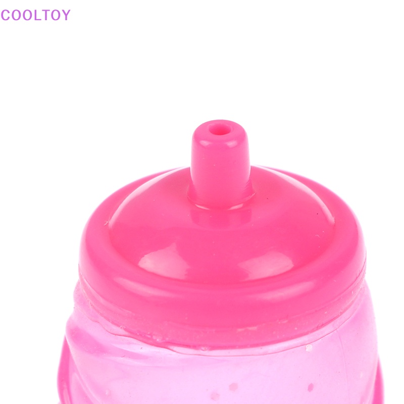 Set 2 Bình Đựng Sữa Mini Bằng Nhựa Mềm Cho Nhà Búp Bê