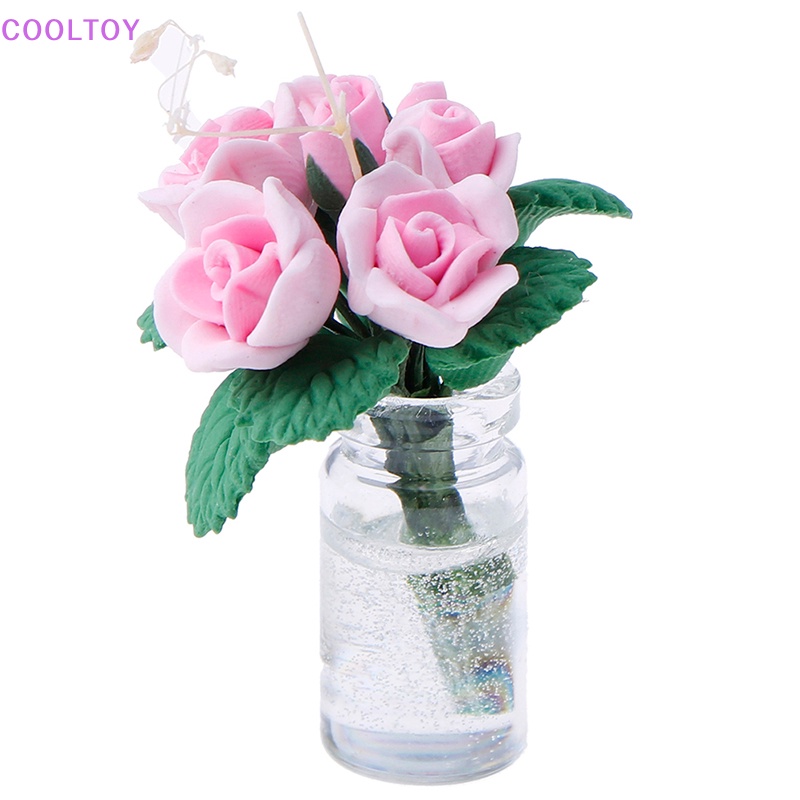 1 Đồ trang trí Chậu Hoa Mini Trang Trí Tỷ Lệ 1: 12