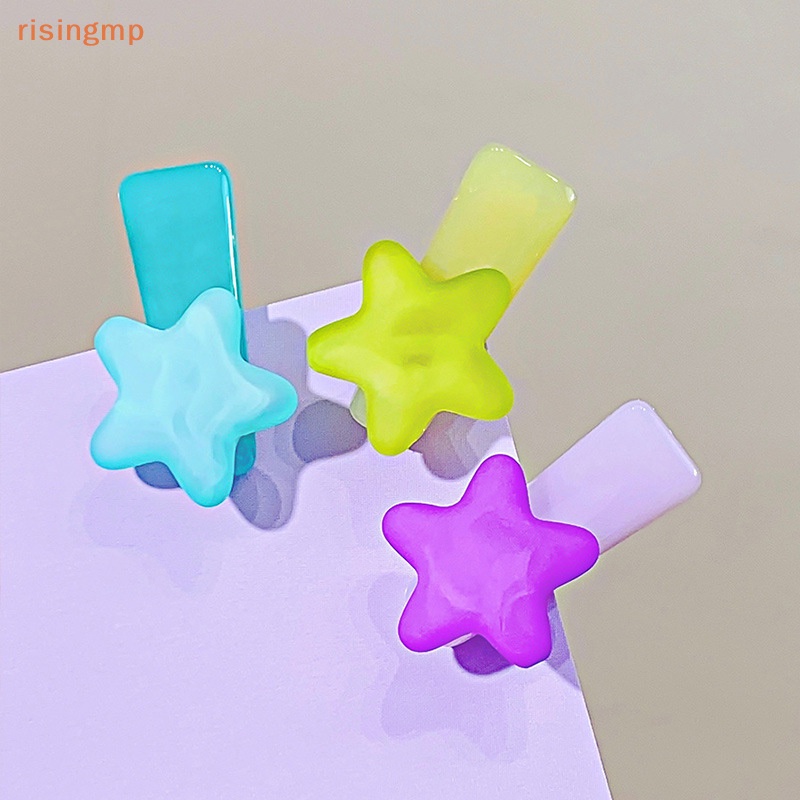 Kẹp Tóc Hình Ngôi Sao Bằng Resin Màu Sắc Ngọt Ngào Dễ Thương Thời Trang Mùa Hè Cho Bé Gái