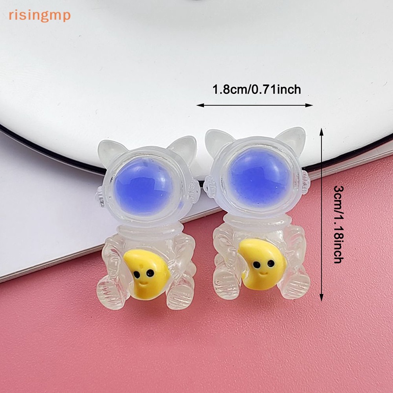 [risingmp] Set 10 Đồ Chơi Slime Trong Suốt Màu Xanh Dương Phát Sáng Hình Phi Hành Gia Đáng Yêu