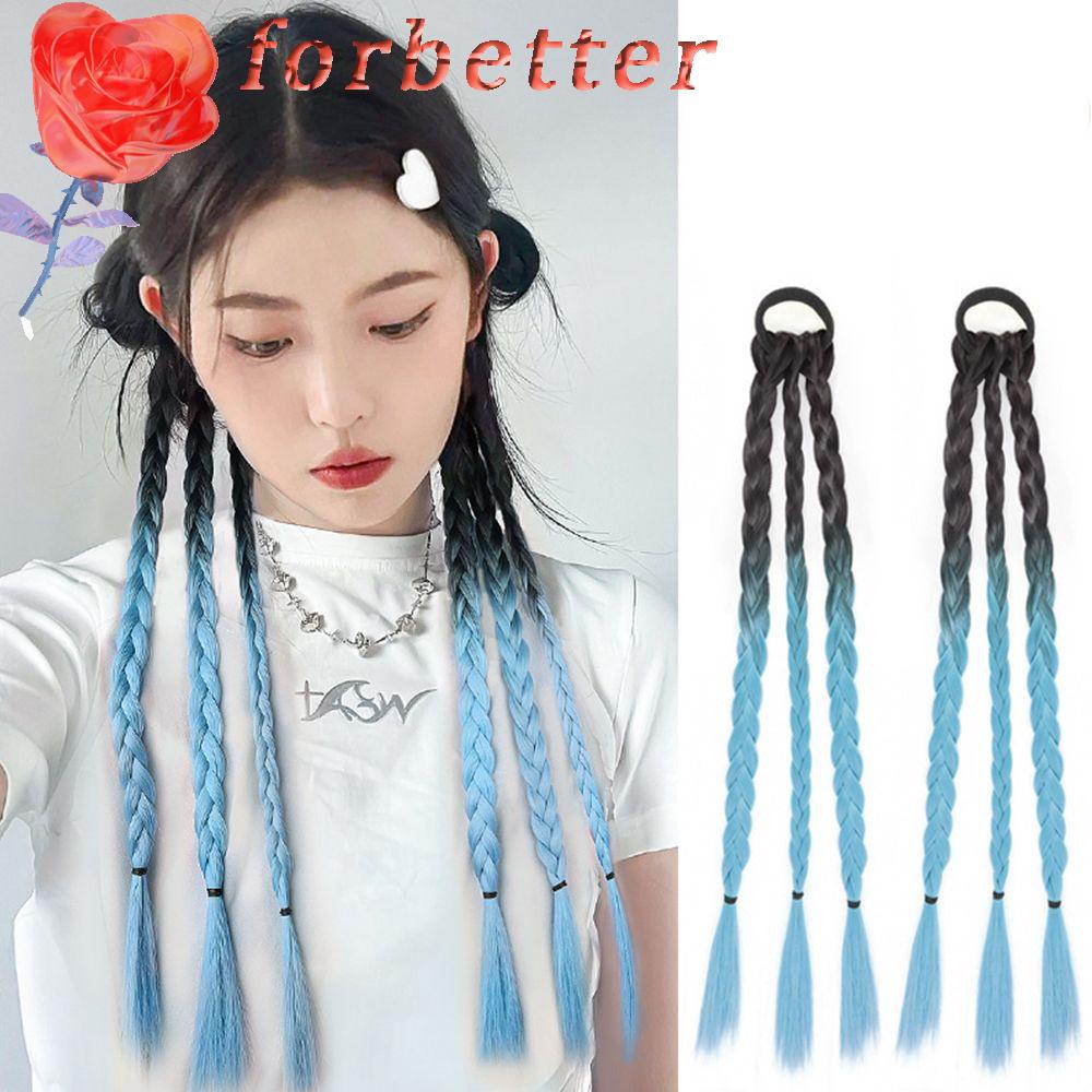 Tóc Giả Kiểu Thắt Bím Nhuộm Màu Gradient Bằng Sợi Chịu Nhiệt Độ Cao Thời Trang Cho Nữ