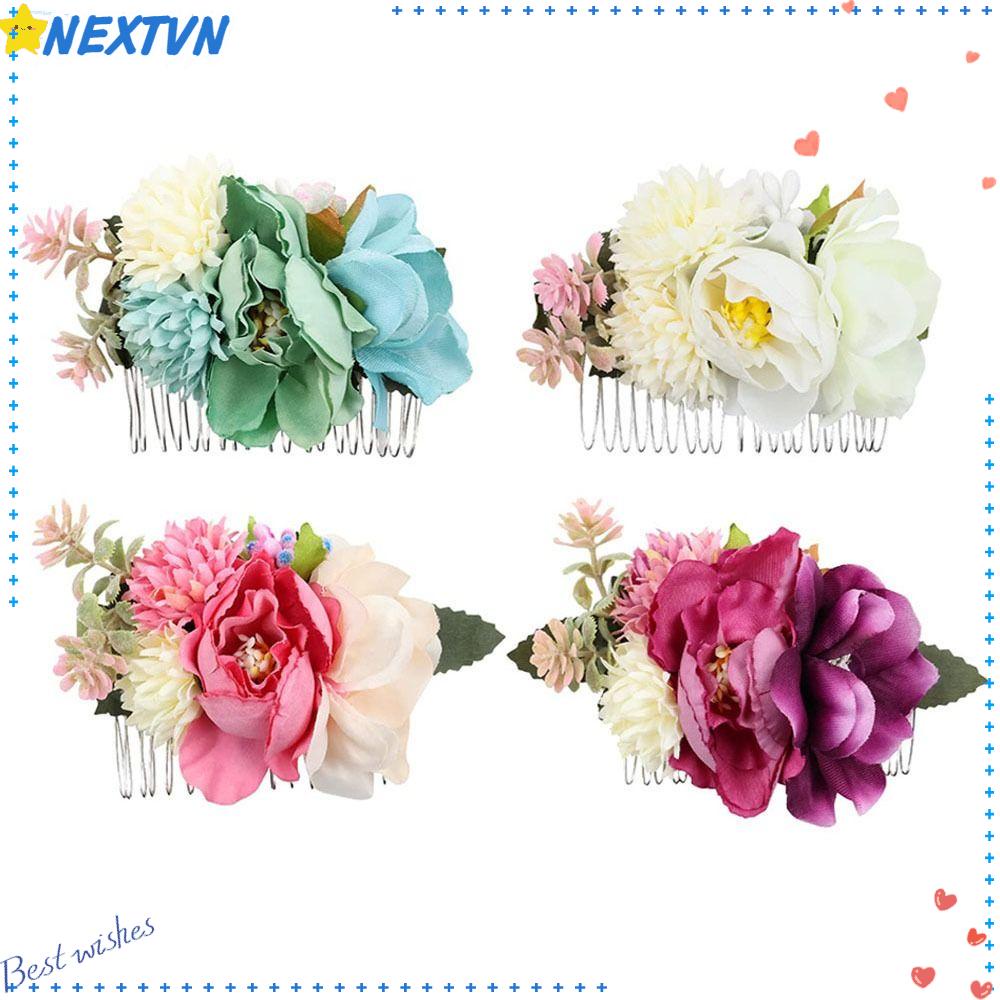 Lược Cài Tóc Hình Hoa Cho Cô Dâu Ngày Cưới|Phụ Kiện Trang Trí Tóc Xinh Xắn Chất Lượng