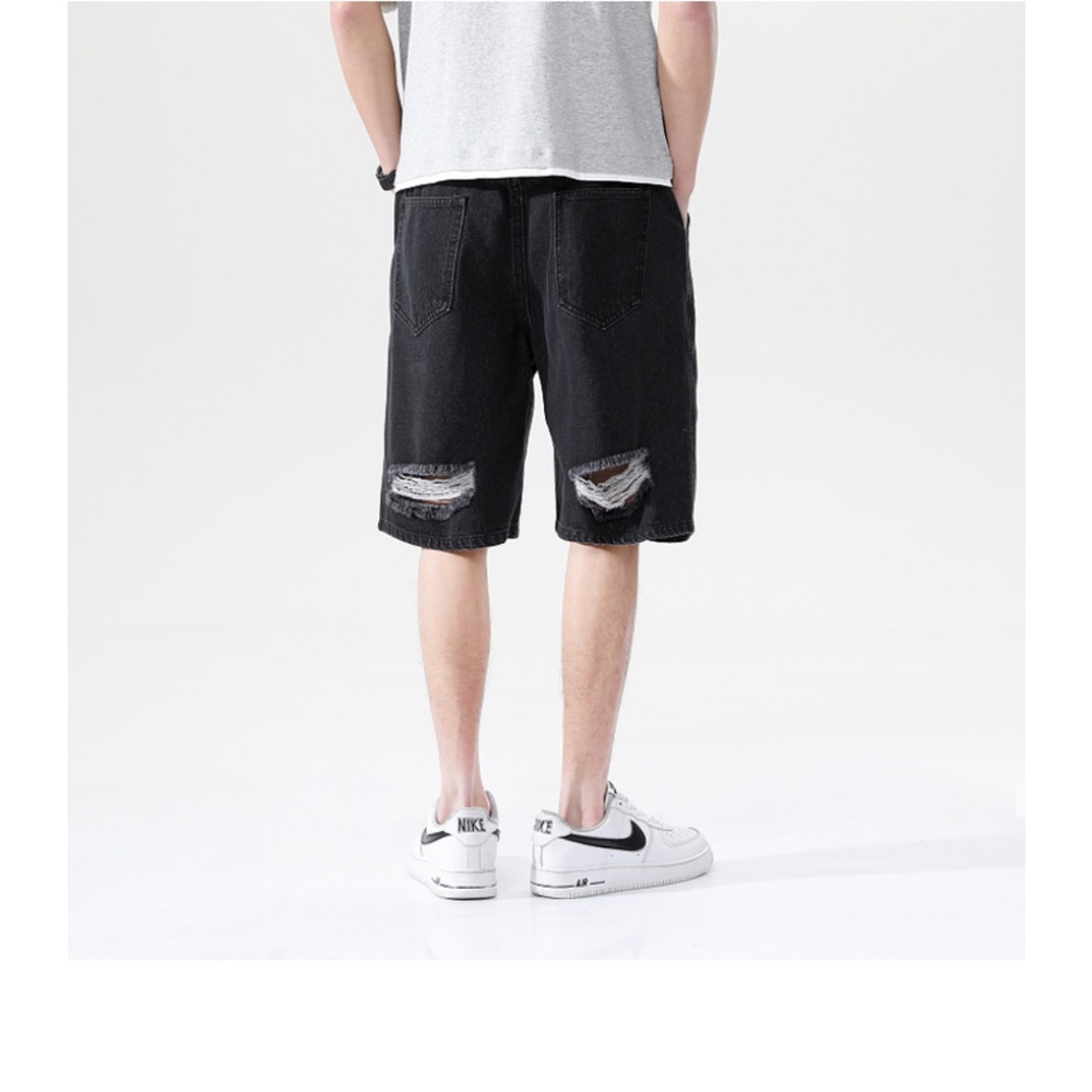 Quần Short Denim In Họa Tiết Thời Trang Mùa Hè Cho Nam