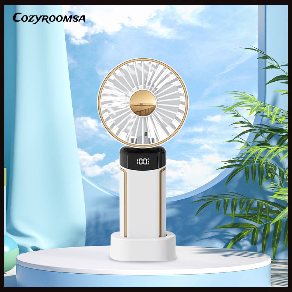 Quạt Cầm Tay Mini Có Thể Gấp Lại Với Màn Hình Kỹ Thuật Số Để