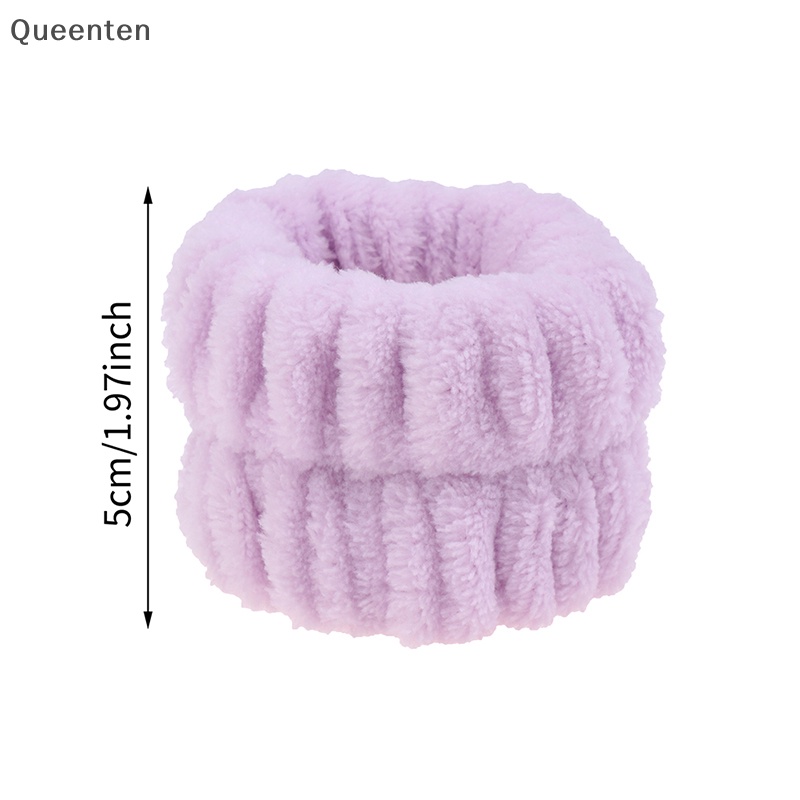 Băng Đeo Cổ Tay Rửa Mặt Thấm Hút Tốt Bằng Sợi Microfiber Cho Spa QT