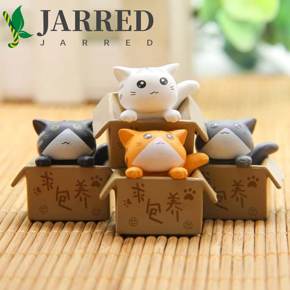 Mèo trong hộp đáng thương bằng PVC dễ thương dùng trang trí sân vườn DIY