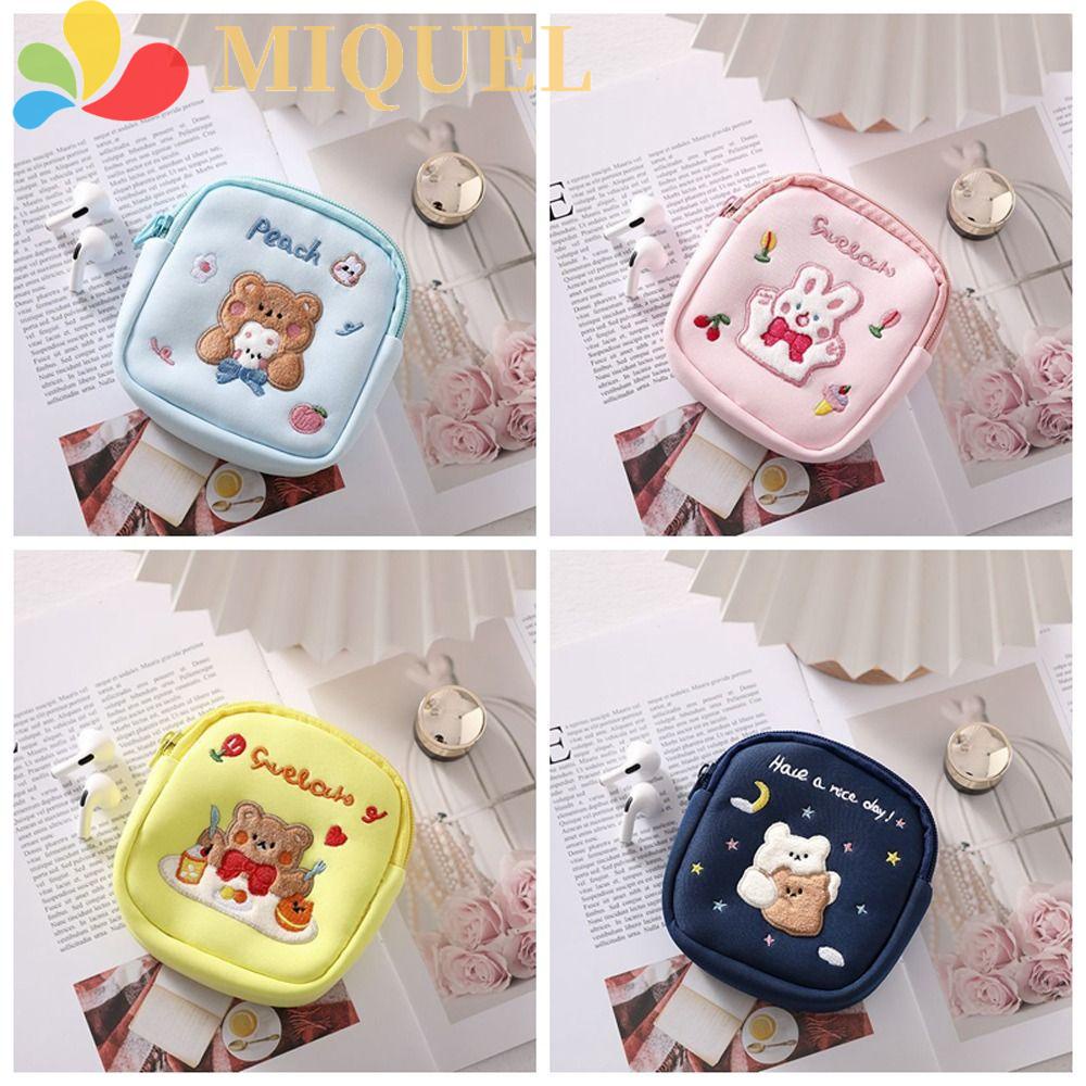 Túi Đựng Băng Vệ Sinh / Tiền Xu / Đồ Trang Điểm Cỡ Lớn In Chữ MIQUEL Dễ Thương Tiện Dụng Mang Theo Du Lịch Cho Nữ