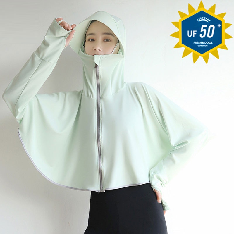 Áo khoác chống nắng LOCO FISH chống tia UV vải lụa mát thời trang cao cấp cho nữ