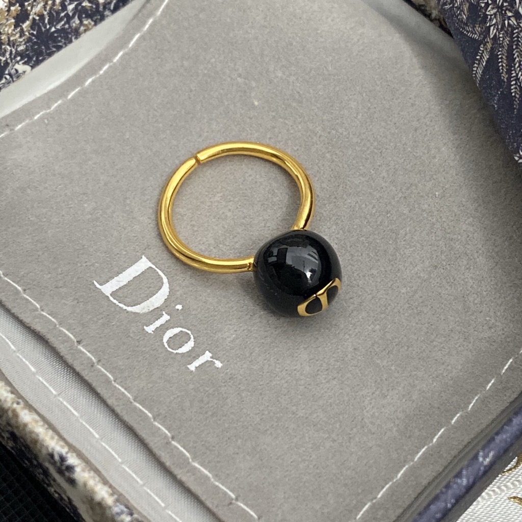 Nhẫn Đeo Tay Dior Xi Mạ Vàng / Bạc 925 Có Chữ Phong Cách Hàn Quốc Cho Nữ