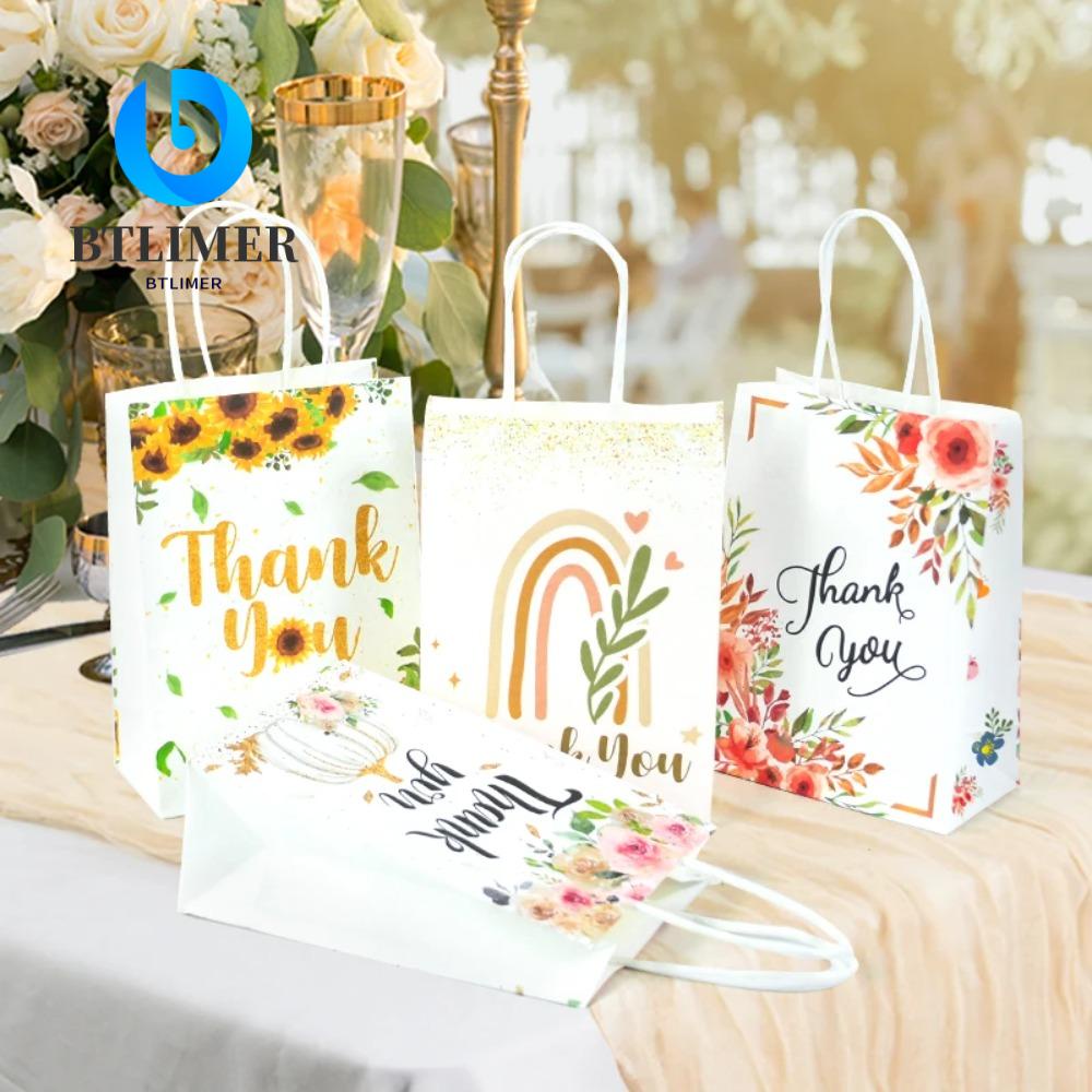 Bộ 5 Túi Giấy Kraft Đựng Quà Họa Tiết Hoạt Hình Dễ Thương