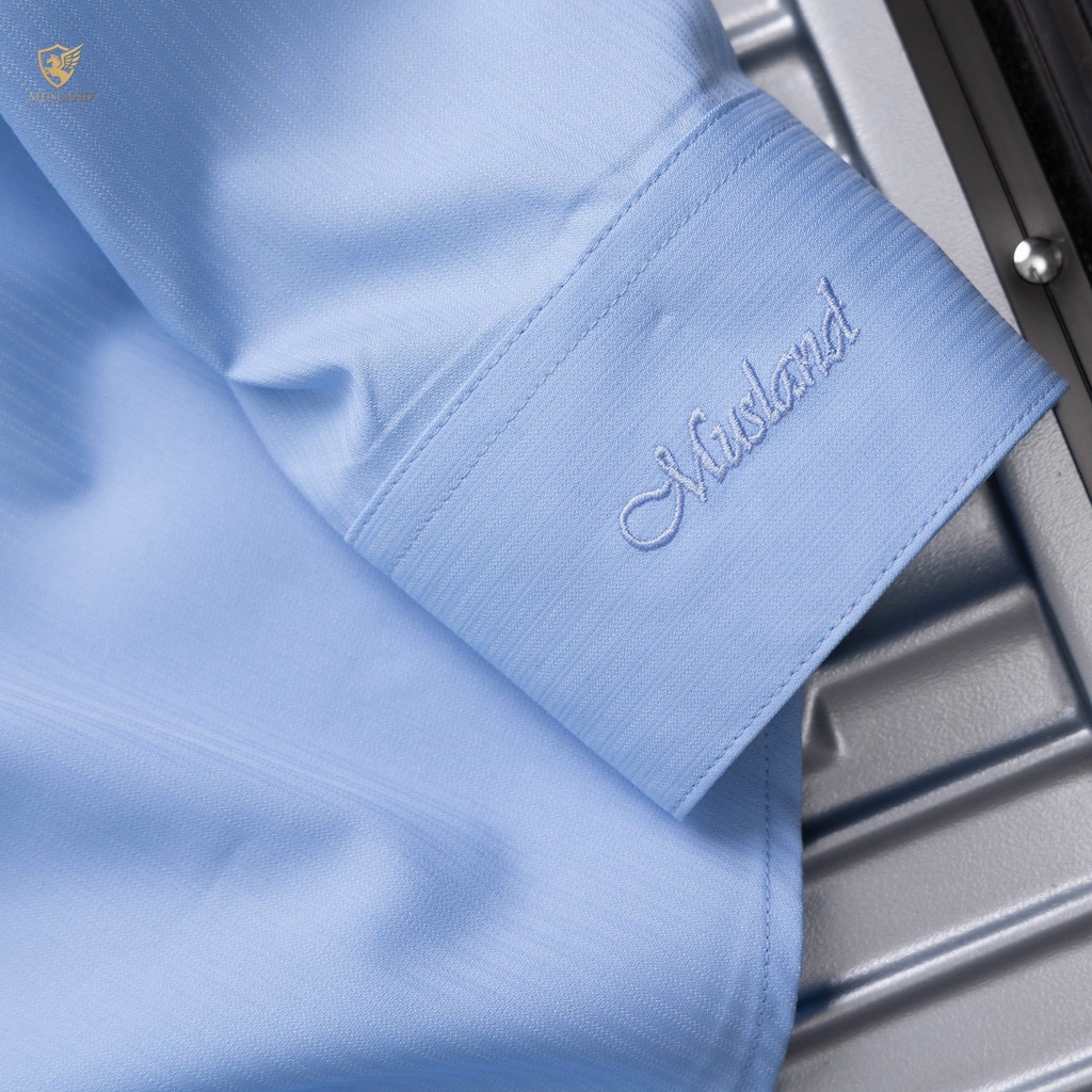 Sơmi Musland Vân Dọc Chìm Dáng Slimfit , 1 chiếc sơ mi xịn không nhăn luôn thoải mái lịch sự 💖 SMML1N 💖