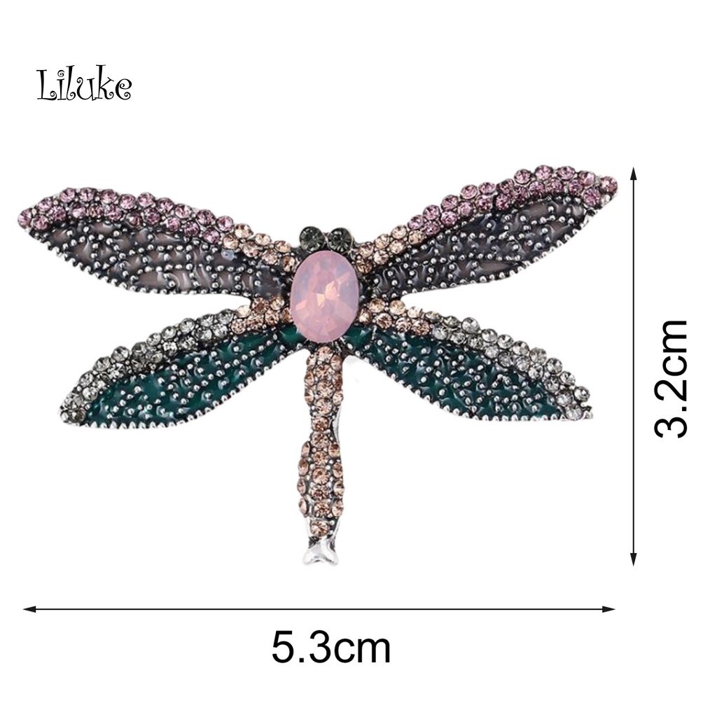 Trâm Cài Áo Hình Chuồn Chuồn Đính Đá Nhân Tạo Dễ Thương Cho Nữ