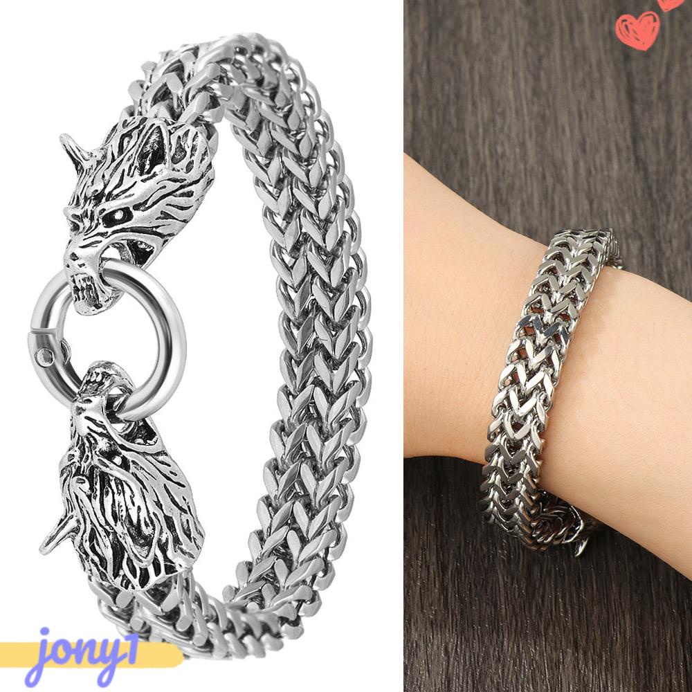 Vòng Tay Mặt Hình Đầu Lâu Bằng Thép Không Gỉ Thời Trang