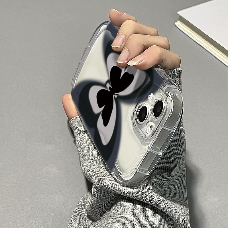 Ốp Điện Thoại Silicone Trong Suốt Chống Sốc In Hình Bướm Cho IPhone 14 13 12 11 Pro Max 7 + 8 Plus XS X XR
