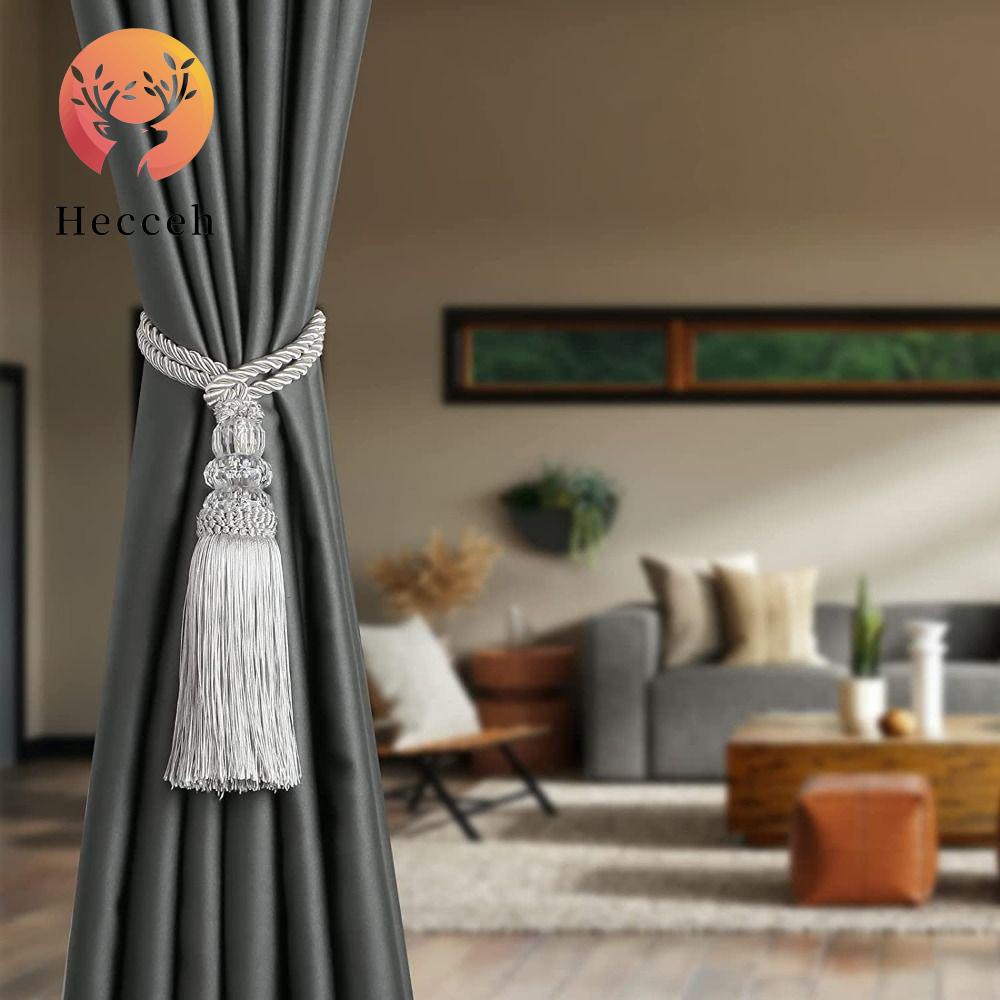 Dây Buộc Vạt Heceh Với Tua Rua Hiện Đại|Bộ 2 Dây Buộc Rèm Cửa Bằng Vải Không Dệt