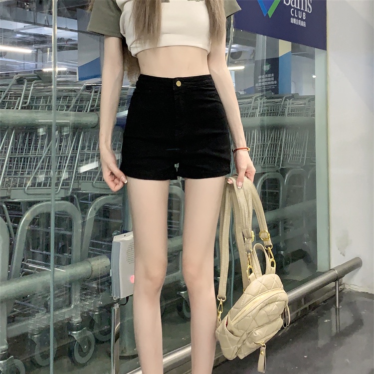 Quần Short Denim Lưng Cao Dáng Chữ A Thời Trang Mùa Hè Quyến Rũ Cho Nữ