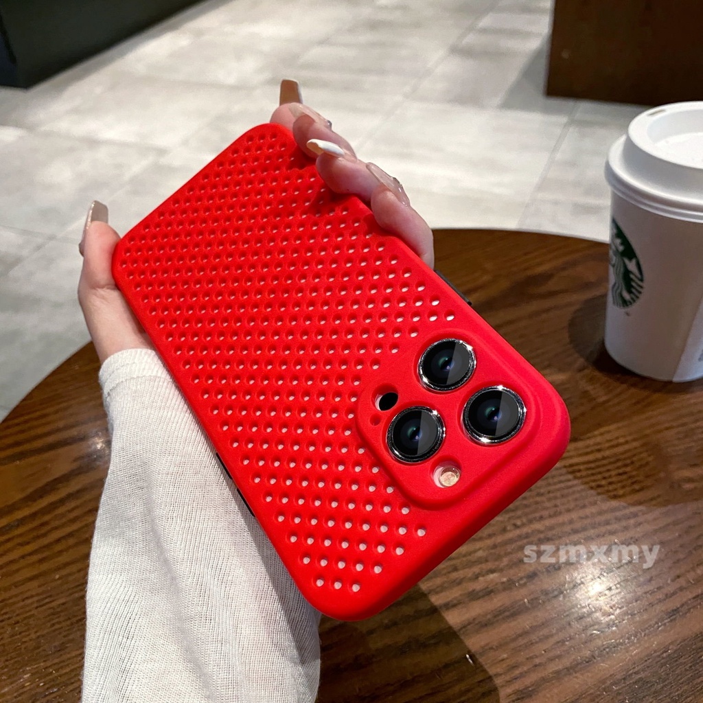Ốp Điện Thoại Silicone Mềm Thoáng Khí Màu Kẹo Cho Iphone 14 13 12 Pro Max 11