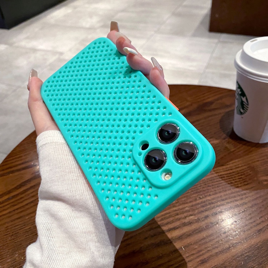 Ốp Điện Thoại Silicone Mềm Thoáng Khí Màu Kẹo Cho Iphone 14 13 12 Pro Max 11