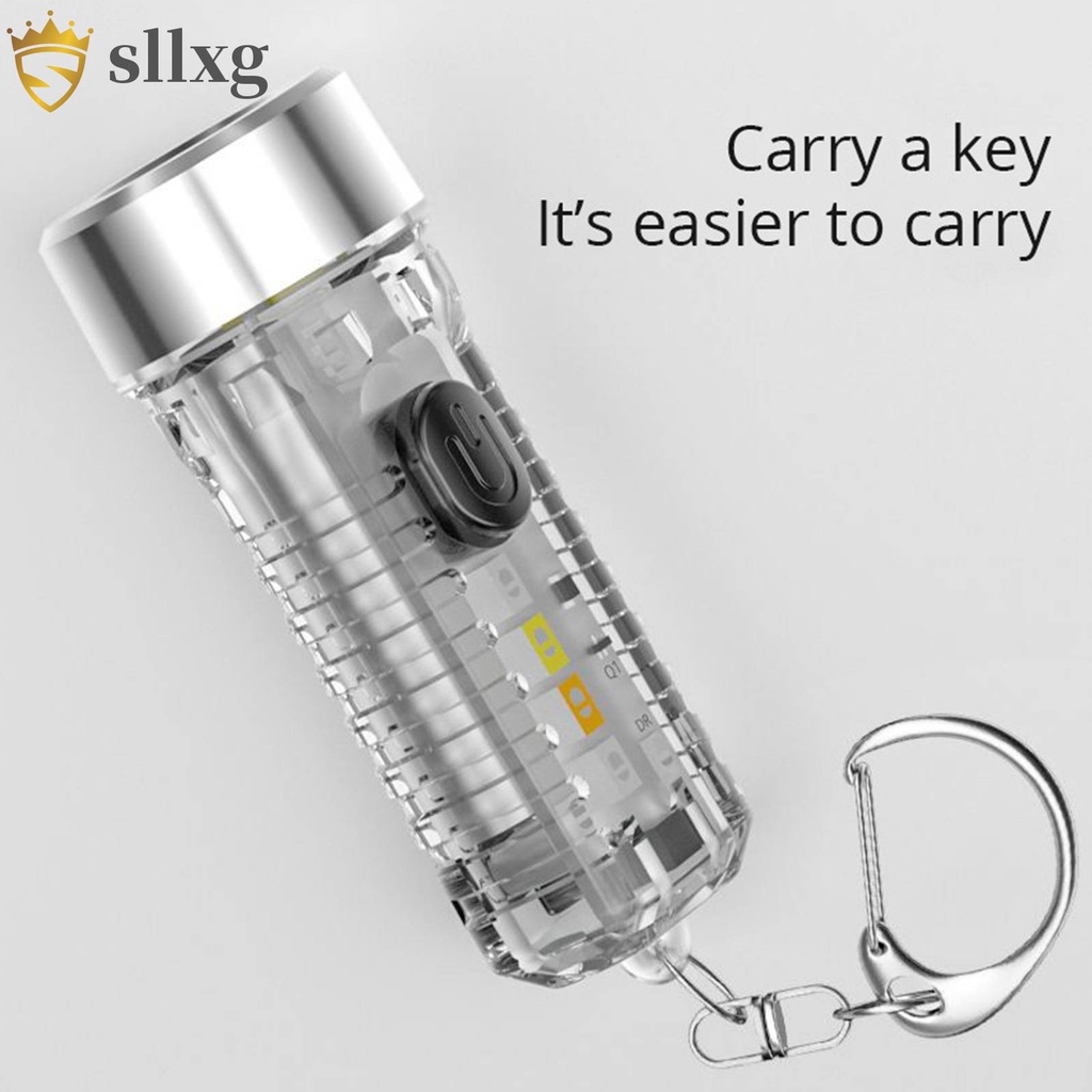 Móc Khóa Đèn Pin Siêu Sáng 8 Chế Độ 3 Mức Độ