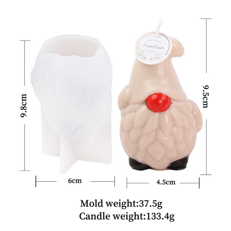 Khuôn Làm Nến Bằng Silicone Hình Quả Thông / Bông Tuyết / Chuông Giáng Sinh