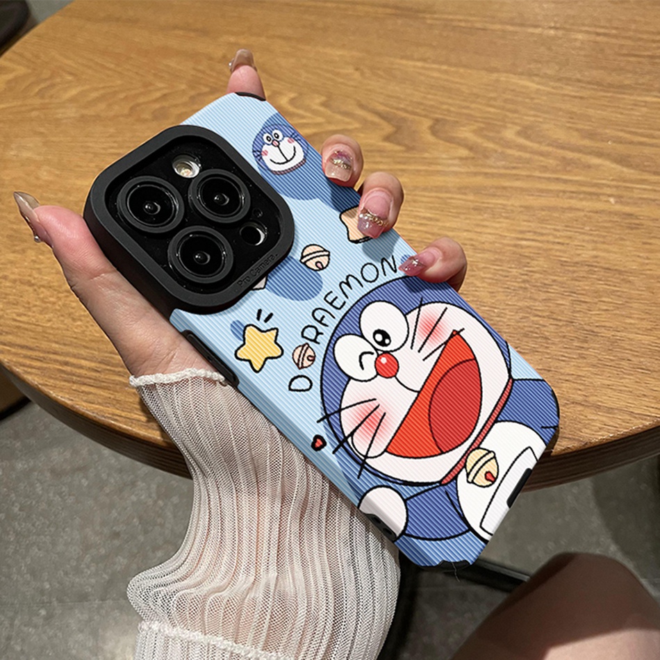 Ốp Điện Thoại Da Silicon Mềm Hình Doraemon NASA Cho iPhone 11 12 13 14 Pro MAX 11Pro 13Pro 7 8 Plus X XR XS MAX SE 2020