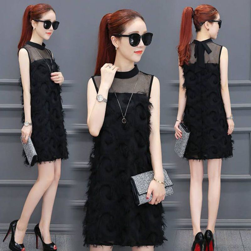 Đầm Ngắn Chữ A Không Tay Tua Rua Phong Cách Phương Tây Thời Trang Mùa Hè 2023 Dành Cho Bạn Nữ