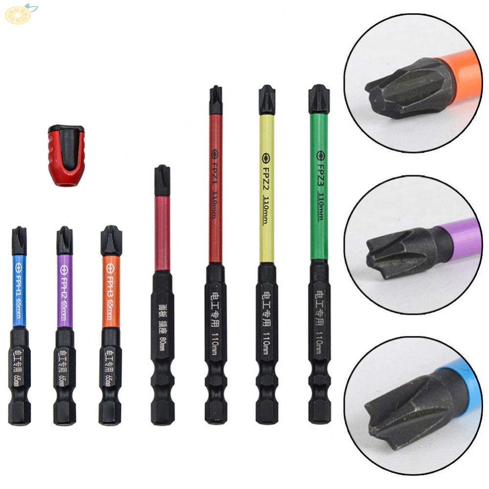 【VARSTR】Efficient Rust Proof Magnetic Slotted Cross Screwdriver Bit Set for Electricians