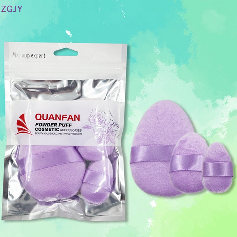 Set 1 / 3 Bông Mút Trang Điểm ZGJY Cỡ Vừa Và Nhỏ Tiện Dụng