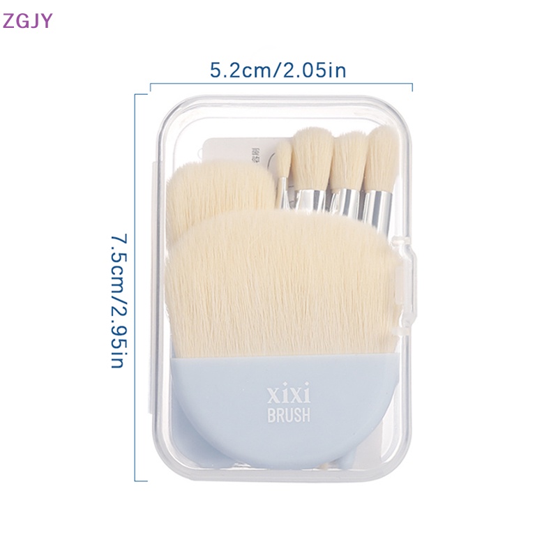Set 6 Cọ Trang Điểm Mini Kèm Hộp Đựng Tiện Lợi Dành Cho Nữ Mới