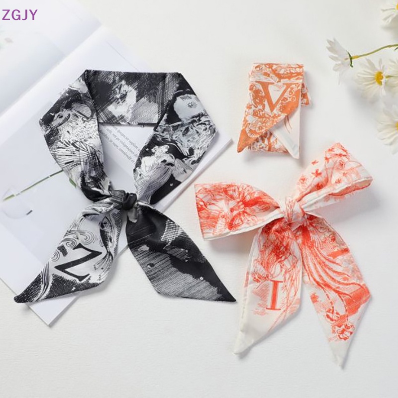 Băng Đô Cài Tóc Bằng Lụa Họa Tiết 26 Chữ Cái Tiếng Anh Thời Trang Hàn Quốc Mới